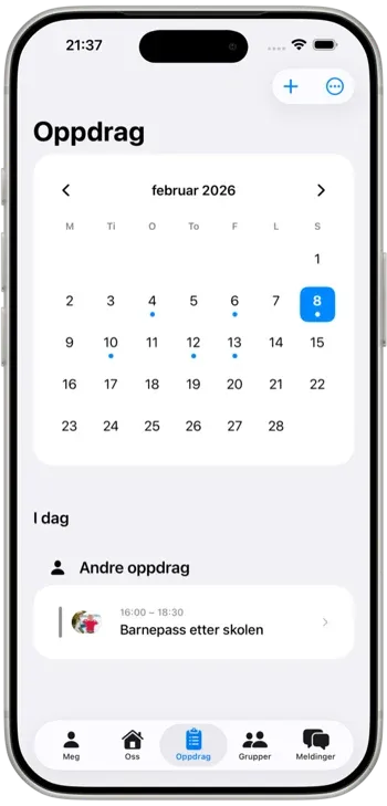 Fleksibelt oppdrag i kalender